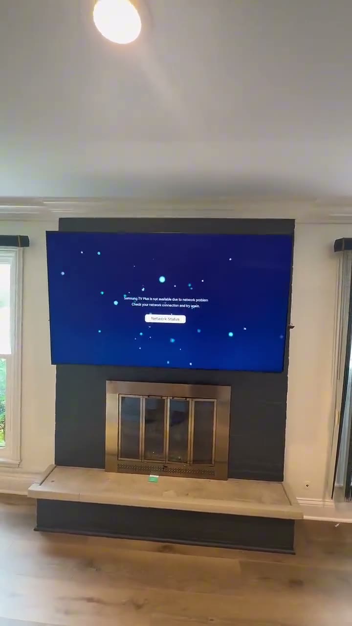 Motorized electric TV mount in motion